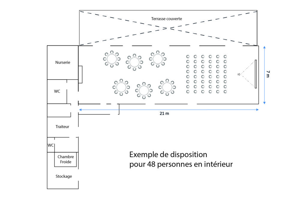 Configuration pour 48 personnes